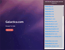 Tablet Screenshot of galactica.com